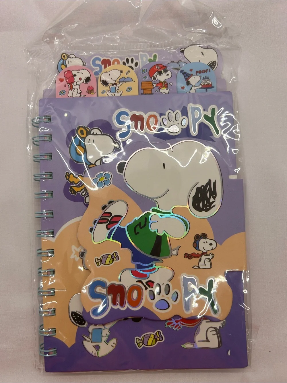 Snoopy Spiral Notebook - Purple Cover
